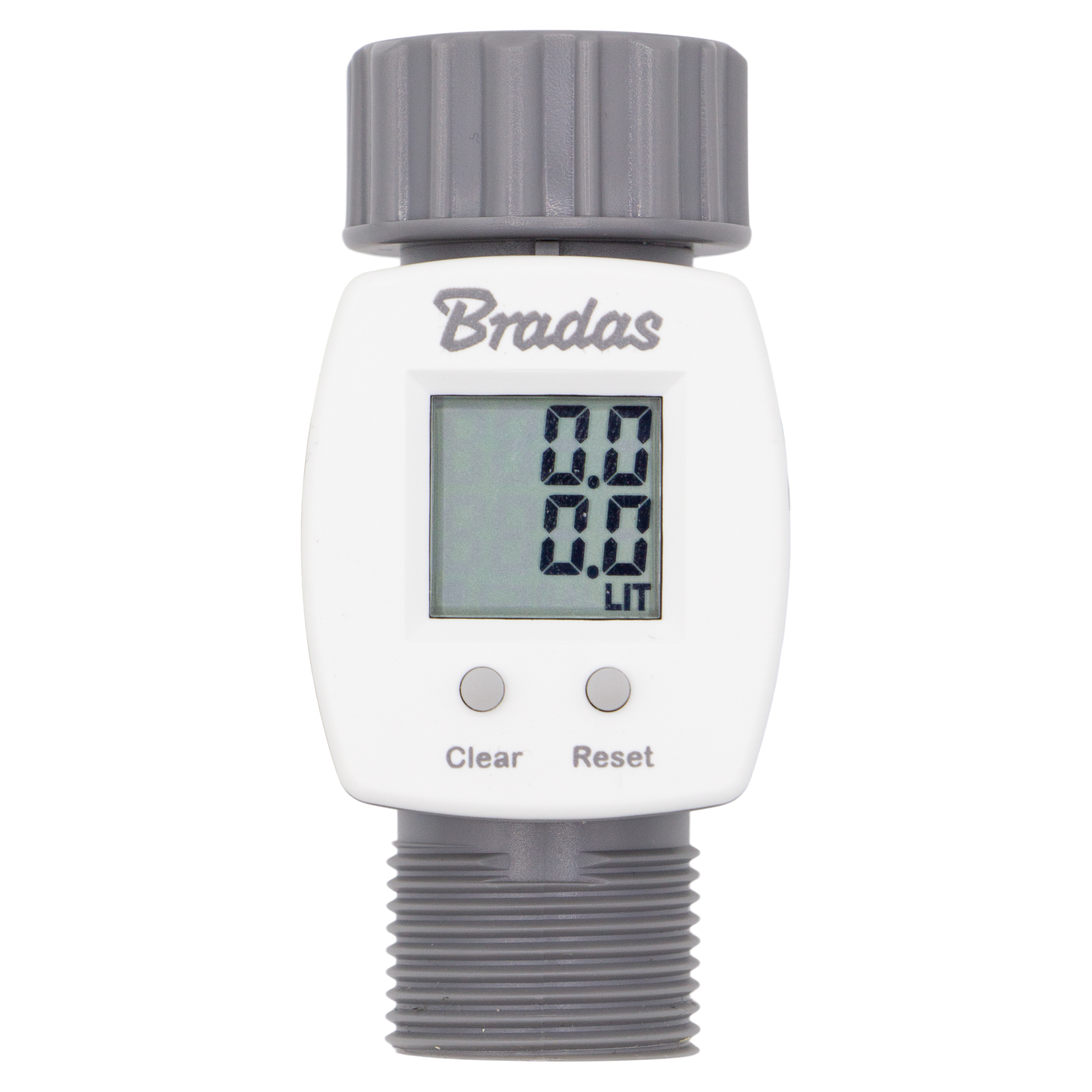 Bradas Digitaler Wasserzähler White-Line WL-3110, 3/4", weiß/grau