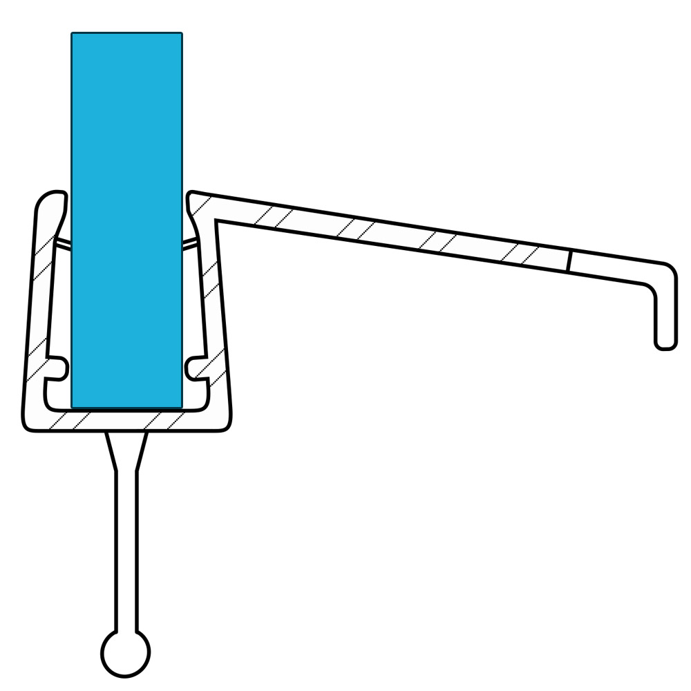 VARIOSAN Duschdichtung 10858, 100cm, für 6-8mm Glasstärke, S3, transparent