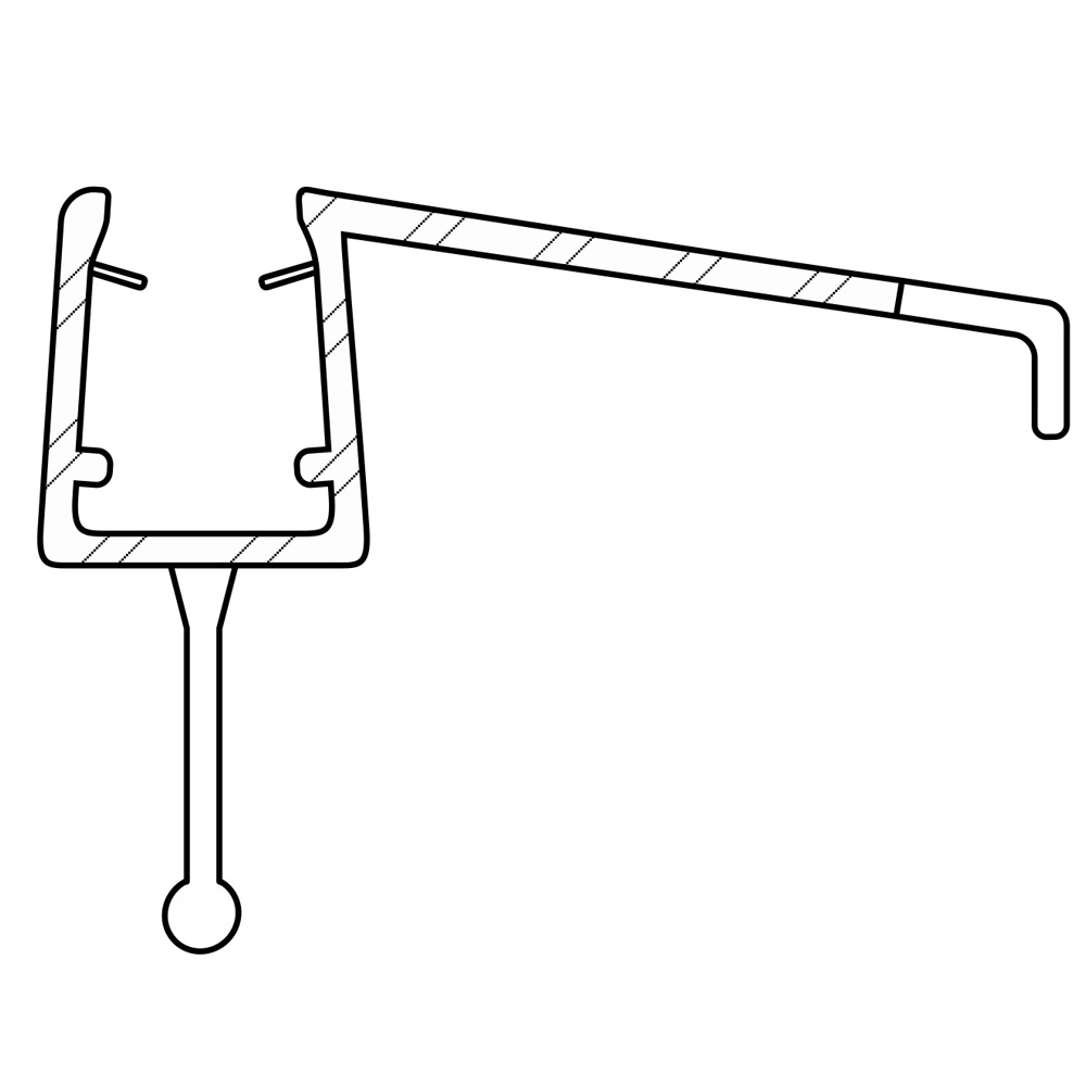 VARIOSAN Duschdichtung 10858, 100cm, für 6-8mm Glasstärke, S3, transparent