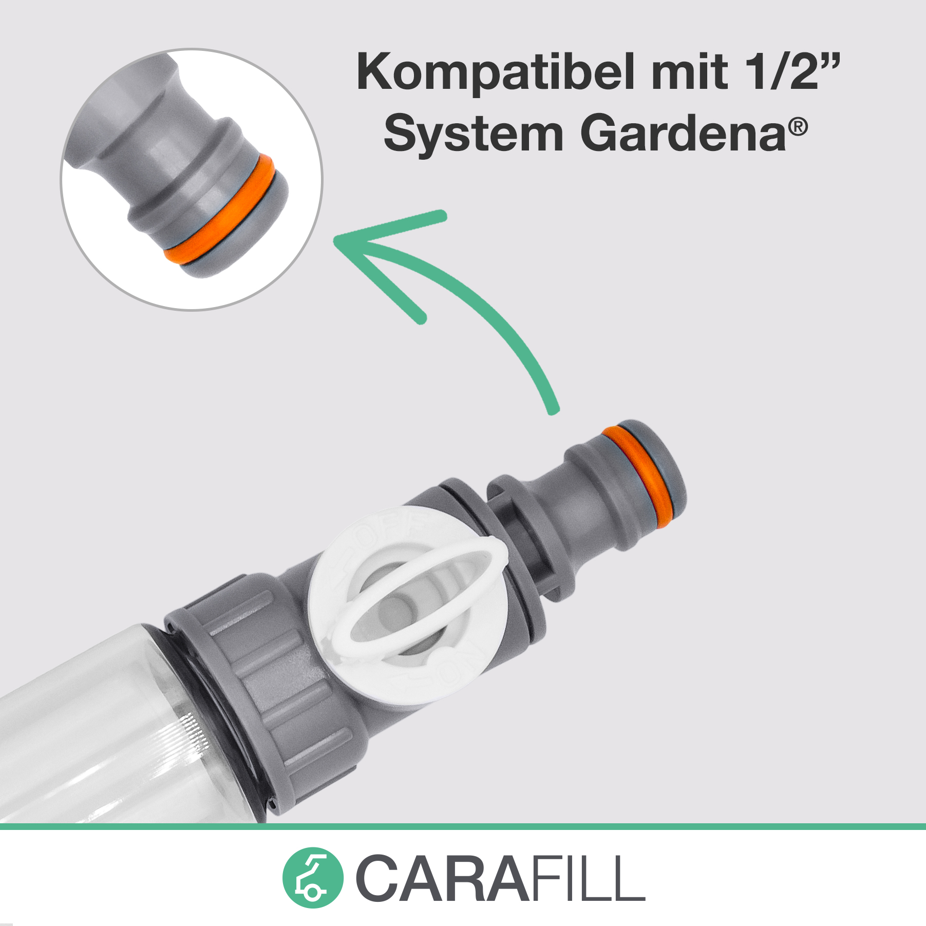 CARAFILL Befüllfilter "COUNT" mit Wasseruhr 19028, für Wohnmobil, Caravan, Wohnwagen und Boot