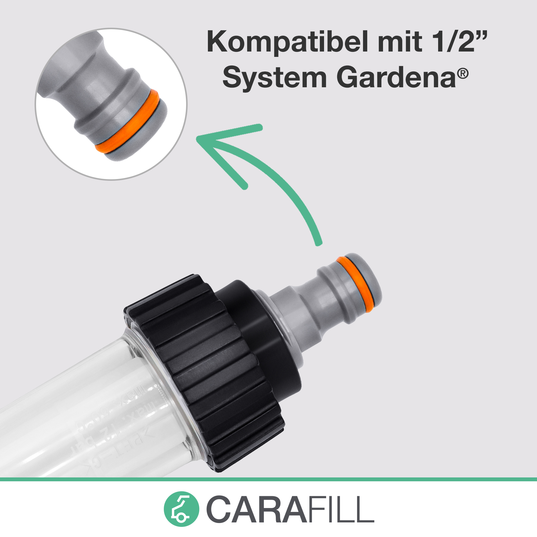 CARAFILL Befüllfilter "TURN" 19011, für Wohnmobil, Caravan, Wohnwagen und Boot