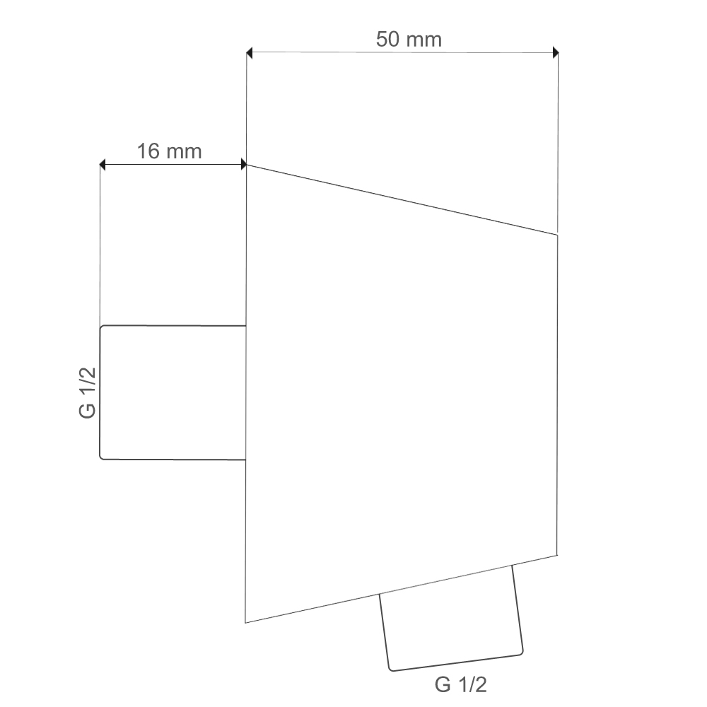 VARIOSAN Wandanschlussbogen 10537, verchromt, DN15