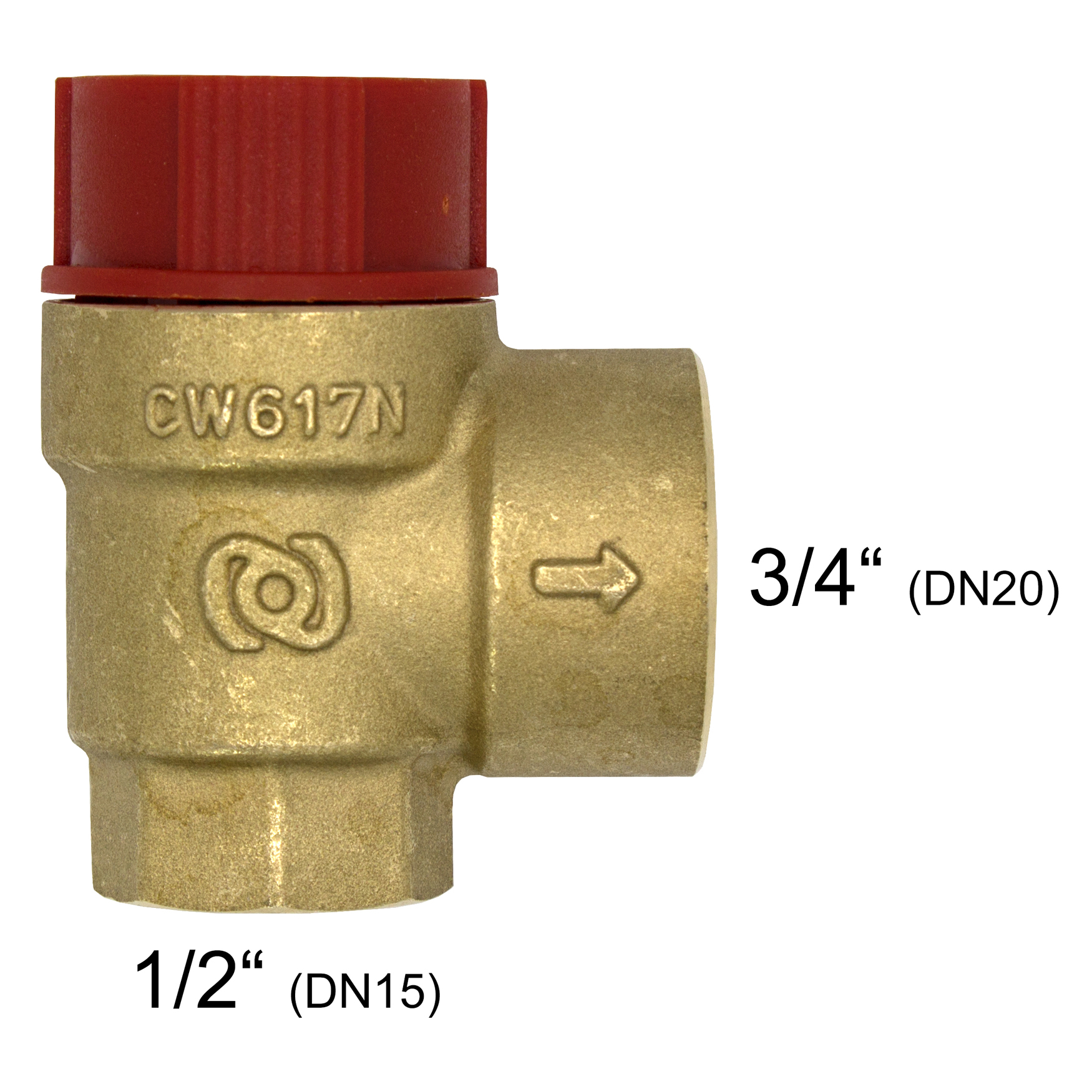 VARIOSAN Membran Sicherheitsventil 12128, 1/2", 3 bar, für geschlossene Heizungsanlagen