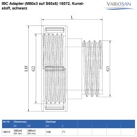 Maße eines IBC-Adapters